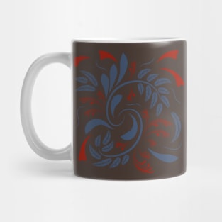 Folk flowers floral art print Flowers abstract art Mug